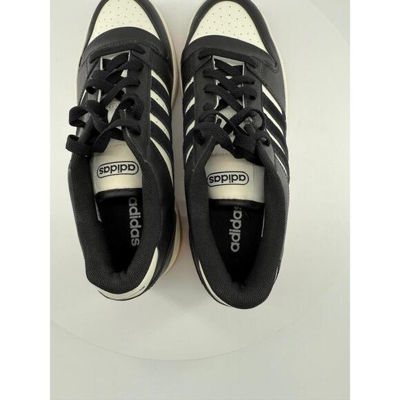 Adidas Sneakers Mens US 8.5 Black And White Lace Up Three Stripes Perforated - Picture 10 of 15